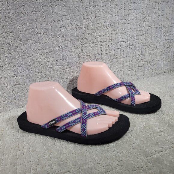 Teva Olowahu Women's Size US 9 Purple Black Slip On Flip-Flop Sandals 6840 - Picture 7 of 12